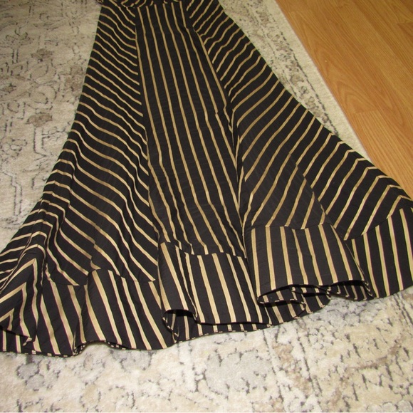 NWT C/MEO Collective High as Hope Midi Dress in Black Stripe - Picture 7 of 13